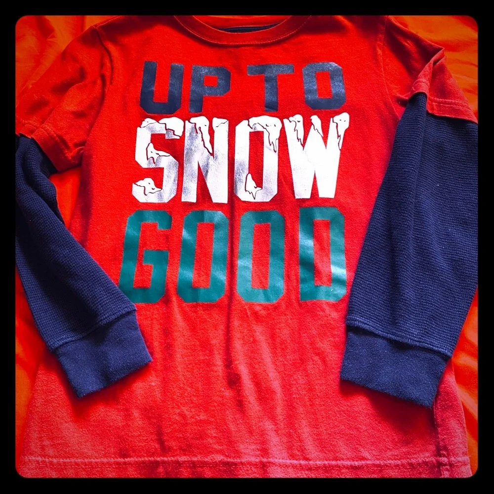 Gymboree long sleeve tee Up To Snow Good T-shirt